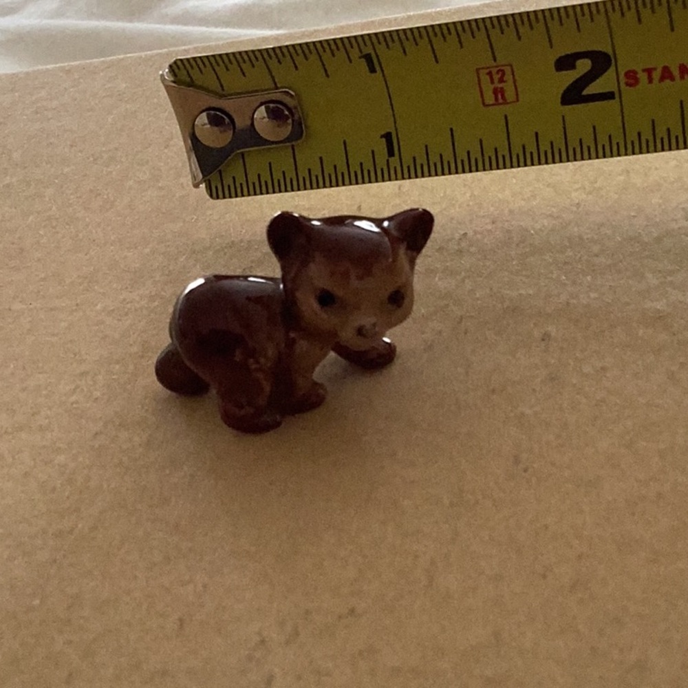 Brown Ceramic Small Pet Figurine